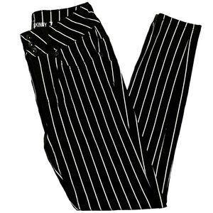 high rise pinstripe skinny jeans